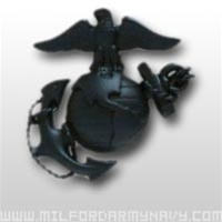 USMC Cap Device: Officer Garrison Cap - Black