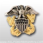 US Navy Cap Device No Band: Officer High Relief