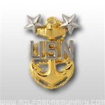 US Navy Mini Garrison Cap Device: E-9 Master Chief Petty Officer (MCPO)