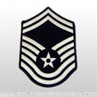 USAF Chevron - Full Color: E-8 Senior Master Sergeant (SMSgt) - Large - Male
