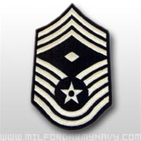 USAF Chevron - Full Color: E-9 Chief Master Sergeant (CMSgt) with Diamond - Large - Male