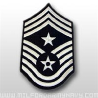 USAF Chevron - Full Color: E-9 Command Chief Master Sergeant (CCM) - Large - Male