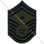 USAF Subdued Chevrons: E-7 Master Sergeant (MSgt) with Diamond - Large - Male