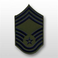 USAF Subdued Chevrons: E-9 Chief Master Sergeant (CMSgt) - Large - Male