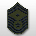 USAF Subdued Chevrons: E-8 Senior Master Sergeant (SMSgt) with Diamond - Small - Female