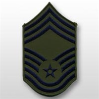 USAF Subdued Chevrons: E-9 Chief Master Sergeant (CMSgt) - Small - Female