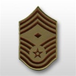 USAF Desert Chevrons: E-9 Chief Master Sergeant (CMSgt) with Diamond - Large - Male