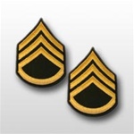 US Army Rank - Mens Gold/Green: E-6 Staff Sergeant (SSG)