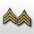 US Army Shoulder Chevrons Gold on Blue: E-5 Sergeant (SGT)