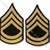 US Army Shoulder Chevrons Gold on Blue: E-7 Sergeant First Class (SFC)