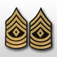 US Army Shoulder Chevrons Gold on Blue: E-8 First Sergeant (1SG)