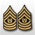 US Army Shoulder Chevrons Gold on Blue: E-9 Command Sergeant Major (CSM)