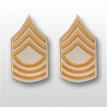 US Army Rank Womens Gold/White: E-8 Master Sergeant (MSG)