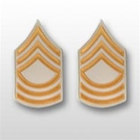US Army Rank Womens Gold/White: E-8 Master Sergeant (MSG)