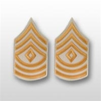 US Army Rank Womens Gold/White: E-8 First Sergeant (1SG)