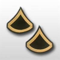US Army Rank Womens Gold/Blue: E-3 Private First Class (PFC)