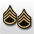 US Army Rank Womens Gold/Blue: E-6 Staff Sergeant (SSG)