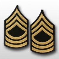 US Army Rank Womens Gold/Blue: E-7 Sergeant First Class (SFC)
