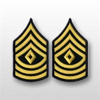 US Army Rank Womens Gold/Blue: E-8 First Sergeant (1SG)