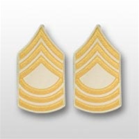 US Army Rank Gold/White: E-8 Master Sergeant (MSG)