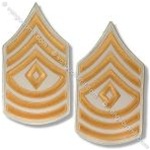 US Army Rank Gold/White: E-8 First Sergeant (1SG)