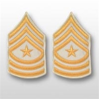 US Army Rank Gold/White: E-9 Sergeant Major (SGM)