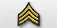 US Army Rank Womens Gold/Green: E-5 Sergeant (SGT)