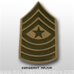 USMC Male Green/Khaki Shoulder Insignia: E-9 Sergeant Major (SgtMaj)