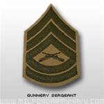 USMC Womens Chevron Embroidered Green/Khaki: E-7 Gunnery Sergeant (GySgt)