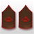 USMC Rank Mens Merrowed Edge Green/Red: E-8 Master Sergeant (MSgt)