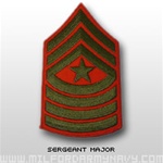 USMC Rank Mens Merrowed Edge Green/Red: E-9 Sergeant Major (SgtMaj)