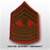 USMC Womens Chevron Embroidered Merrowed Green/Red - New Issue: E-9 Master Gunnery Sergeant (MGySgt)