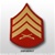 USMC Male Gold/Red Shoulder Insignia: E-5 Sergeant (Sgt)