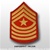 USMC Womens Chevron Embroidered Merrowed Gold/Red: E-9 Sergeant Major (SgtMaj)