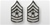 US Army Enlisted Rank - Superior Subdued Black Metal Collar Insignia: E-9 Sergeant Major (SGM)