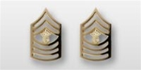 USMC 22k Gold Collar Insignia: E-9 Master Gunnery Sergeant (MGySgt)