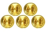 US Army Accessory: Butterfly Clutch Fastener - Brass (package of 5)