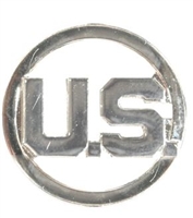 USAF Collar Insignia:  U.S. Letters - Mirror Finish - For Enlisted