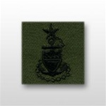 USCG Collar Device - Sew On: E-8 Senior Chief Petty Officer (SCPO) - Subdued - On OD-Green