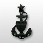 USCG Collar Device - Black Metal: E-8 Senior Chief Petty Officer (SCPO)