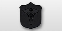 USMC Collar Device: Hospital Corps - Black Metal