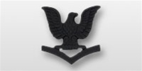 USMC Collar Device: E-4 Petty Officer Third Class - Black Metal