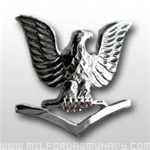 US Navy Enlisted Collar Device Mirror Finish: E-4 Petty Officer Third Class (PO3)