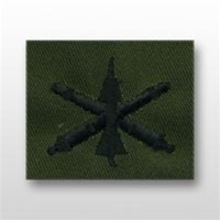 US Army Officer Branch Insignia Subdued Fatigue Embroidered: Air Defense Artillery - OBSOLETE!  AVAILABLE WHILE SUPPLIES LAST!