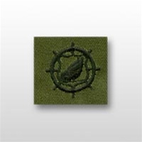 US Army Officer Branch Insignia Subdued FatigueEmbroidered: Transportation - OBSOLETE!  AVAILABLE WHILE SUPPLIES LAST!