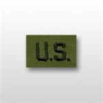 US Army Officer Branch Insignia Subdued Fatigue Embroidered: US Letters - OBSOLETE!  AVAILABLE WHILE SUPPLIES LAST!