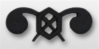 US Army Officer Branch Insignia Black Metal: Chemical