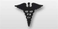 US Army Officer Branch Insignia Black Metal: Medical