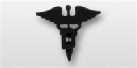 US Army Officer Branch Insignia Black Metal: Dental D