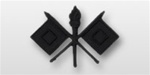 US Army Officer Branch Insignia Black Metal: Signal